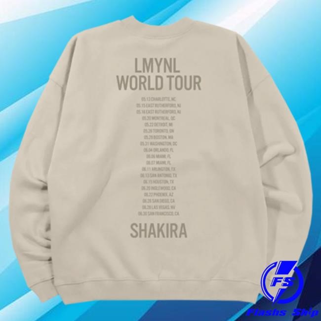 Official Shakira LMYNL World Tour Dollar Bill Crewneck Sweatshirt