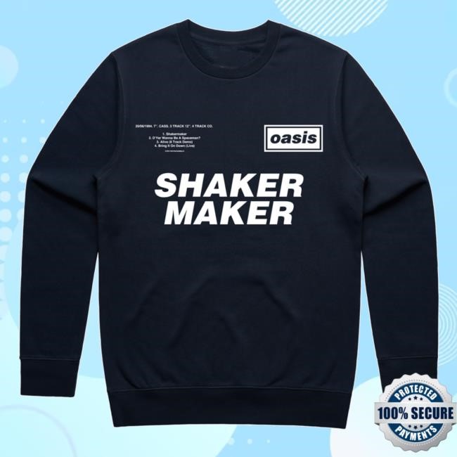 Oasis Official Merch Shop Decca Logo Crewneck Sweatshirt