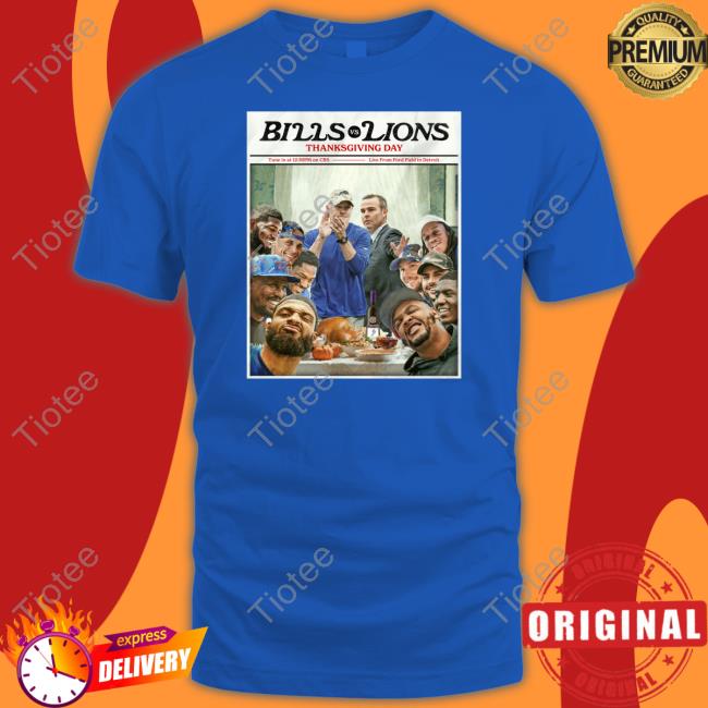 Barefootwine Bills Vs Lions Thanksgiving Day Shirt