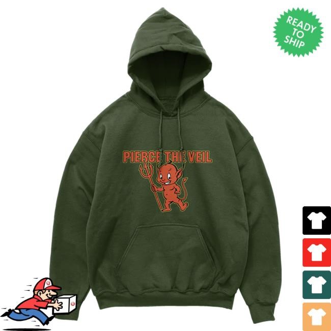 Official Pierce The Veil Merch Store Devil Green Hoody Pierce The Veil Clothing Shop Ptv Merch
