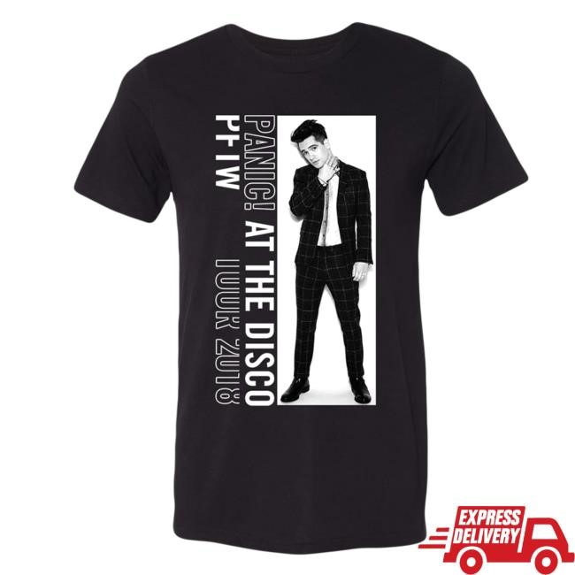 Official Panic! At The Disco Merch Store White Block Photo Tour New Shirt Panic! At The Disco