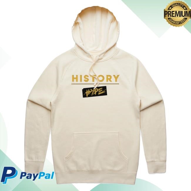 History Over Hype Hoodie Natural Minimal Fleece Since Apparel