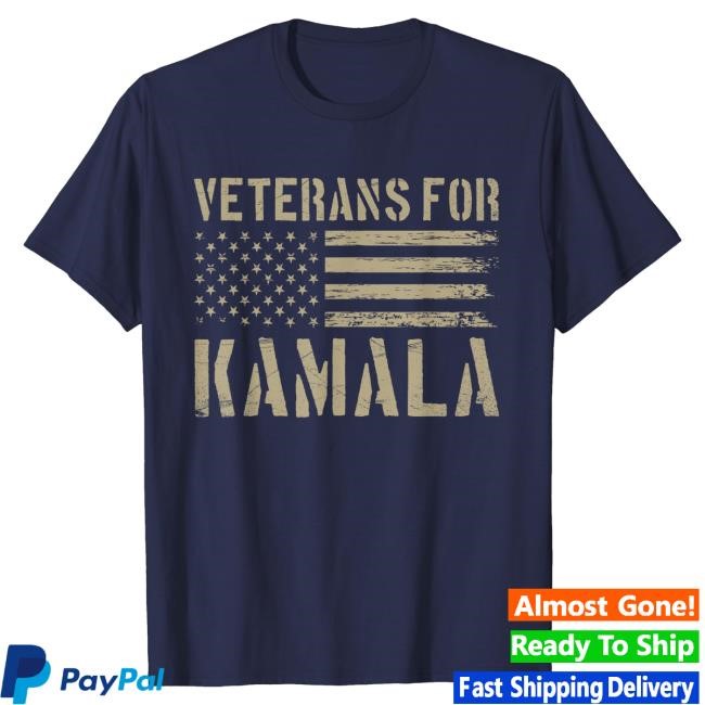 Veterans For Kamala Harris 2024 Election Usa Flag Military Short Sleeve TShirt