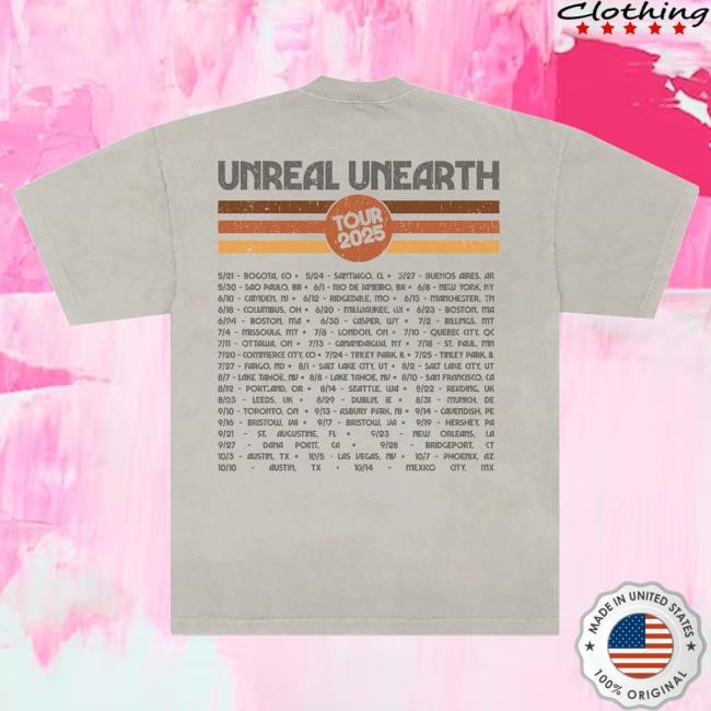 Official Hozier Merch Unreal Unearth 2025 Tour Top Shirt