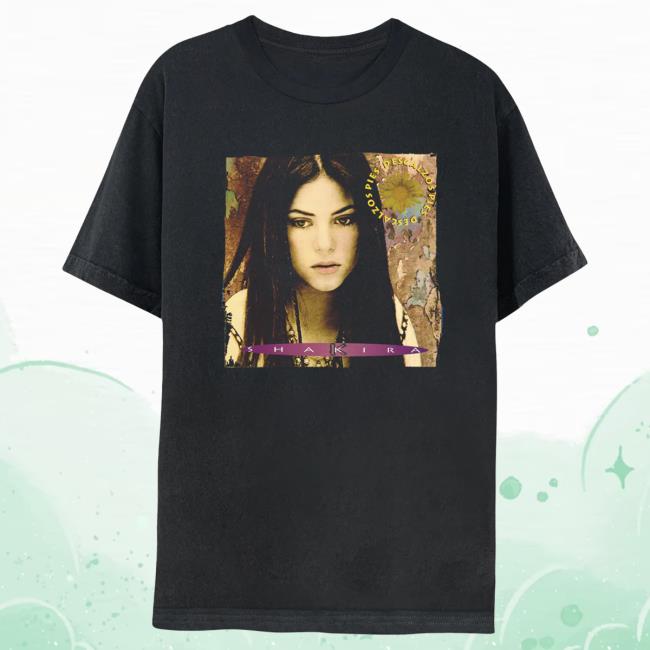 Official Shakira Merch Store Pies Descalzos Album Cover Shirt New - Black Shakira Apparel Clothing Shop