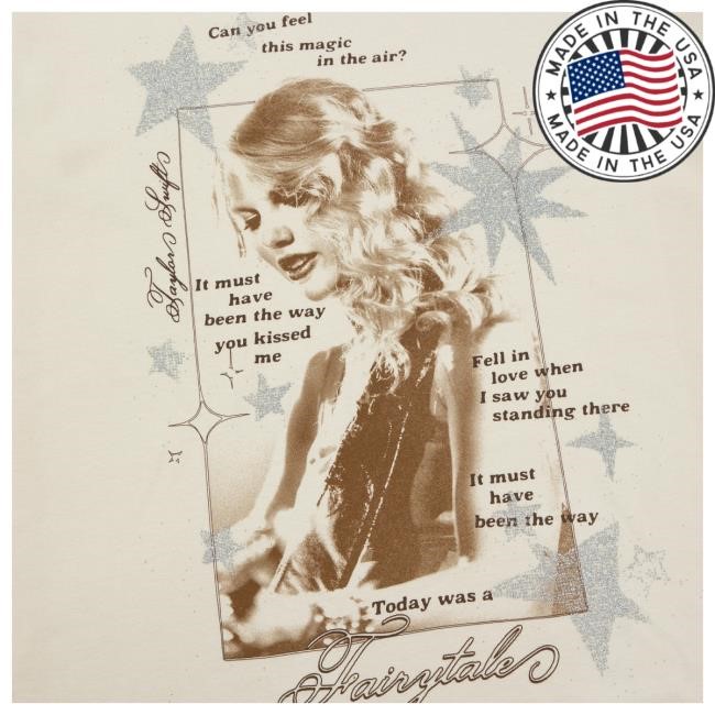 Official Taylor Swift Merch Store Shop Taylor Swift Fearless (Taylor's Version) Magic In the Air Oversized T-Shirt TaylorSwift