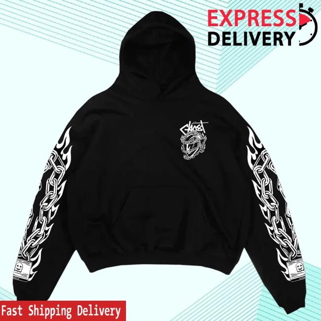 Official Ghost Racing Clothing Locked Helmet Hooded Sweatshirt - Black