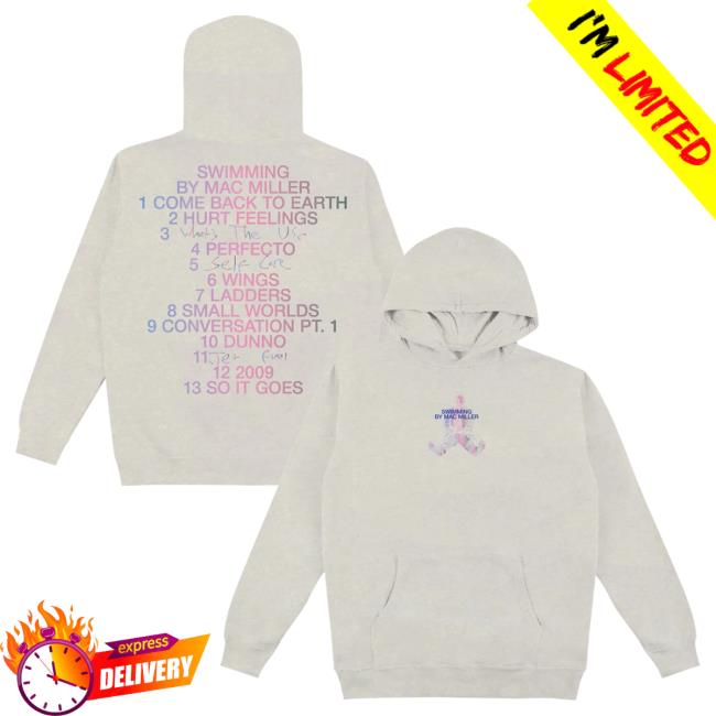Official Mac Miller Merch Store Mac Miller Swimming Gradient Heavyweight Attractive Hoodie Mac Miller Clothing Apparel Shop MacMiller