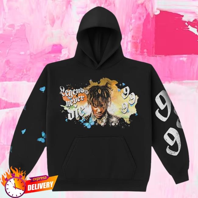 Official Interscope Records Merch Store Juice WRLD Legends Never Die Hooded Sweatshirt