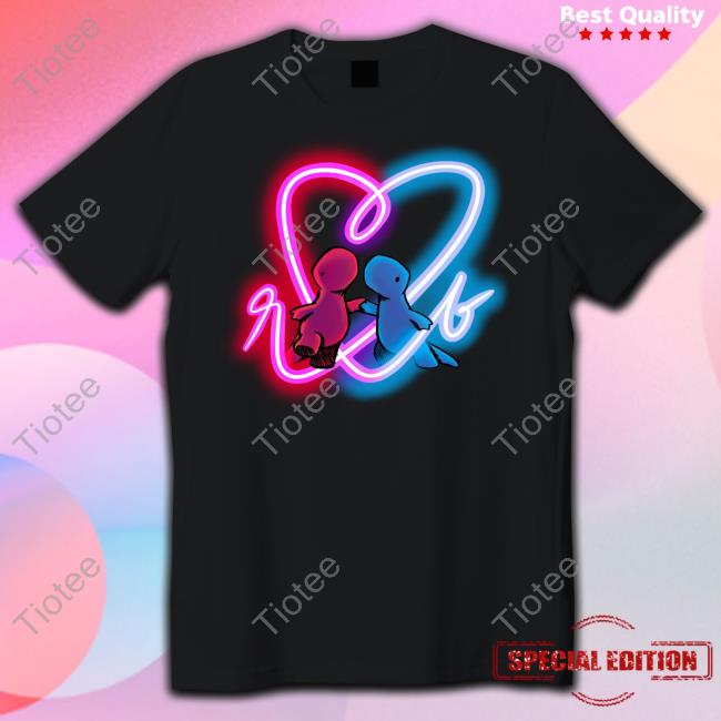Dinosaur Red And Blue Neon T Shirt Dinocomics