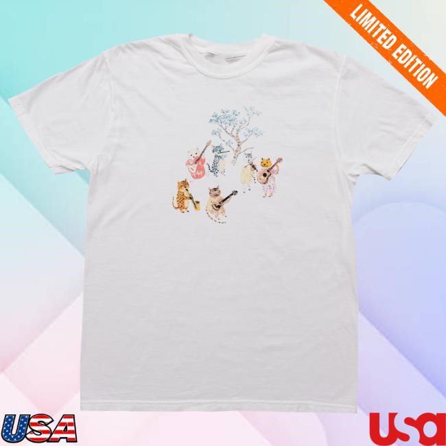 Official Clairo Merch Store Clairo Charm Band T Shirt (White)