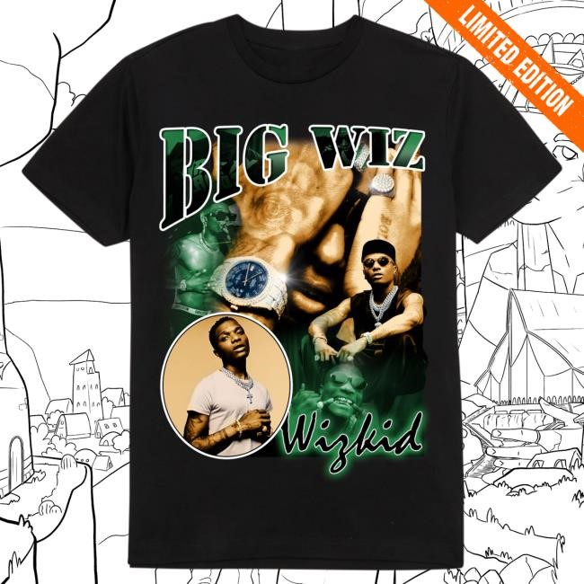 Official Wizkid Big Wiz New Shirt | Black