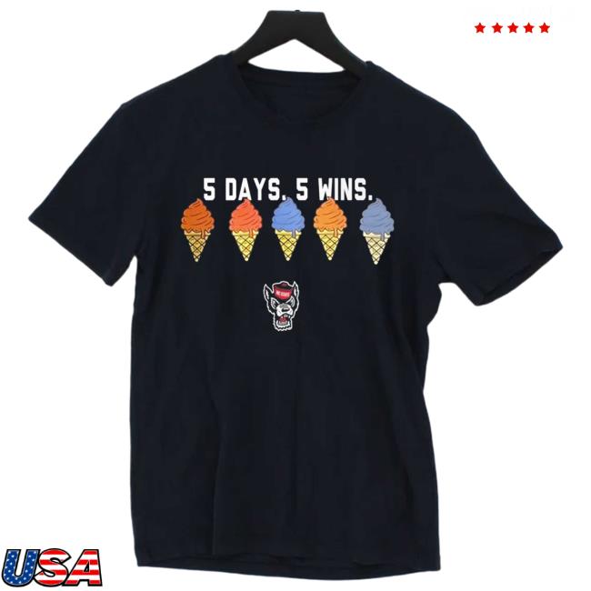 5 Days 5 Wins Nc State Wolfpack Long Sleeve Tee