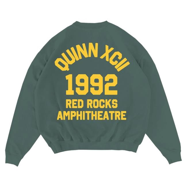 Official Quinn Xcii Red Rocks 2025 Collegiate Crewneck Sweatshirt