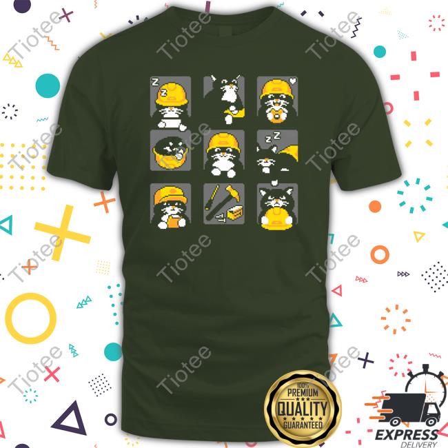 Rawpaw Ink Store Construction Cats By Cats With Jobs T Shirt Stray Cat