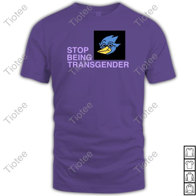 Thomastheplankengine Stop Being Transgender Tee Shirt Berdly Deltarune Sprite