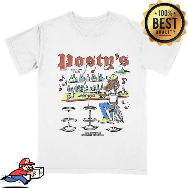 Official Post Malone Merch Store Lead a Horse to Posty's T Shirt