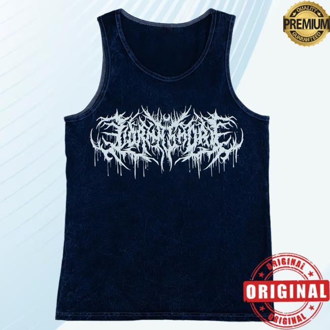 Lorna Shore Logo Mineral Wash Tank Top (Navy) New Shirt Lorna Shore Official Merch Store