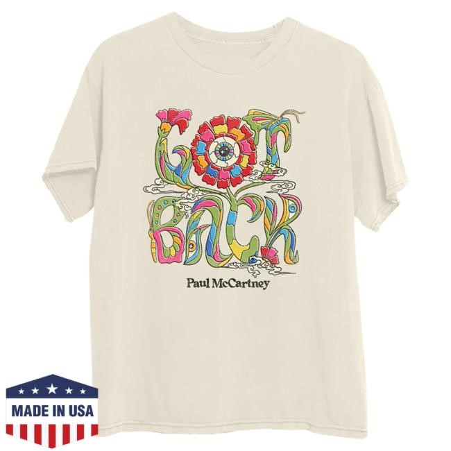 Official Paul Mccartney Merch Store Got Back 2025 Floral Tour Hot Shirt