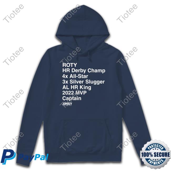 Roty Hr Derby Champ 4X All-Star 3X Silver Slugger Al Hr King 2022 Mvp Captain Long Sleeve Shirt