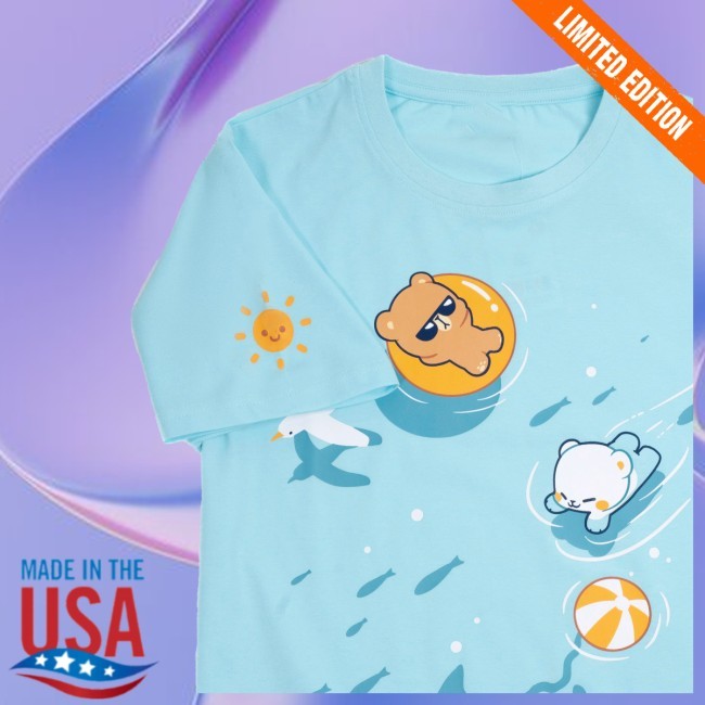 Official Ocean T Shirt - Milk Mocha Bear
